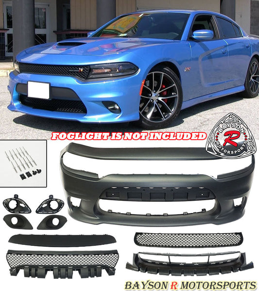 SRT8 Hellcat Style Front Bumper For 2015-2023 Dodge Charger