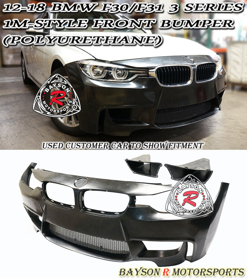 1M Style Front Bumper With Air Ducts For 2012-2018 BMW 3-Series(4Dr/5Dr, F30/F31)