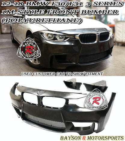 1M Style Front Bumper With Air Ducts For 2012-2018 BMW 3-Series(4Dr/5Dr, F30/F31)