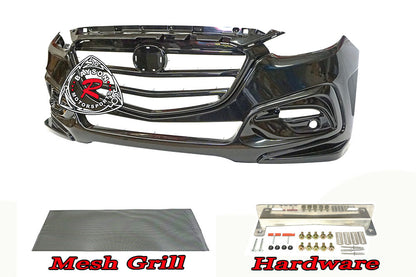 K Style Front Bumper For 2017-2018 Mazda-3 (4Dr/5Dr Hatchback)
