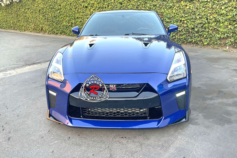 OE Style Front Bumper With DRL and Chrome Grille For 2009-2024 Nissan GTR (R35)