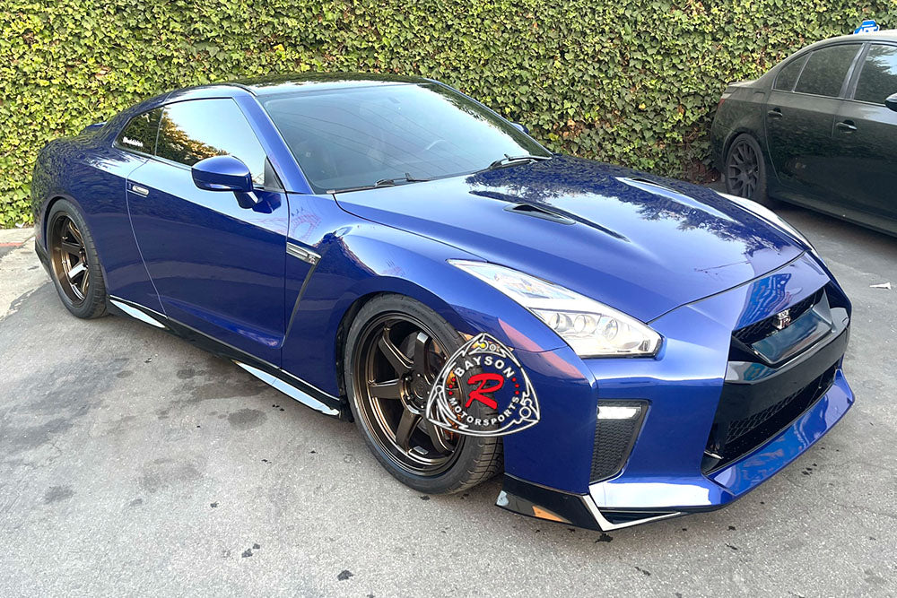 OE Style Front Bumper With DRL and Chrome Grille For 2009-2024 Nissan GTR (R35)