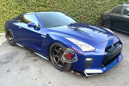 OE Style Front Bumper With DRL and Chrome Grille For 2009-2024 Nissan GTR (R35)