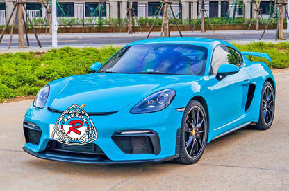 GT4 Style Front Bumper (with Headlight Washer Holes) For 2017-2024 Porsche  Boxster, Cayman/S/GTS (718)