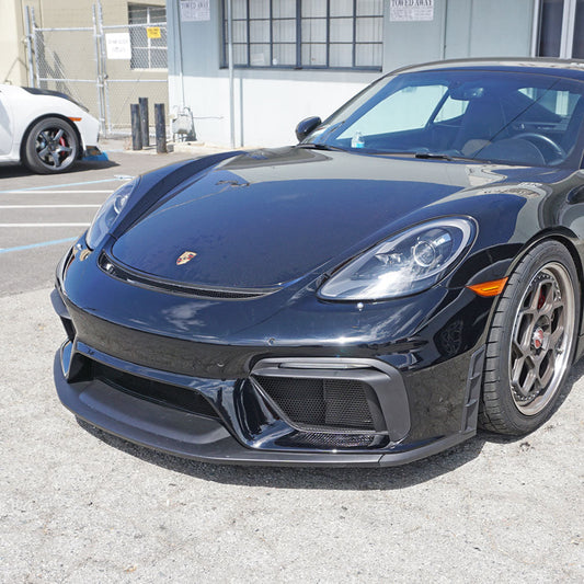 GT4 Style Front Bumper (with Headlight Washer Holes) For 2017-2024 Porsche  Boxster, Cayman/S/GTS (718)