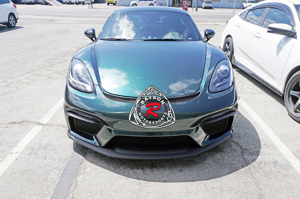 GT4 Style Front Bumper (without Headlight Washer Holes) For 2017-2024 Porsche  Boxster, Cayman/S/GTS (718)