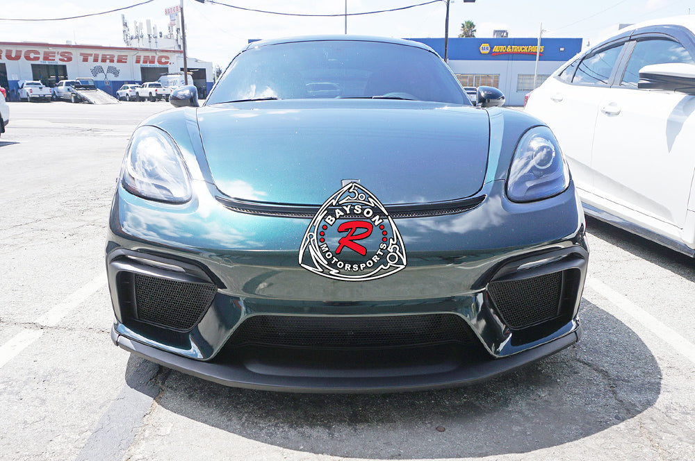 GT4 Style Front Bumper (without Headlight Washer Holes) For 2017-2024 Porsche  Boxster, Cayman/S/GTS (718)