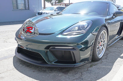 GT4 Style Front Bumper (without Headlight Washer Holes) For 2017-2024 Porsche  Boxster, Cayman/S/GTS (718)