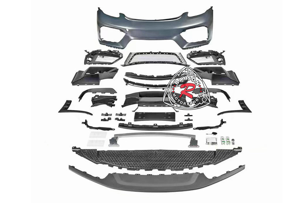 GT4 Style Front Bumper (without Headlight Washer Holes) For 2017-2024 Porsche  Boxster, Cayman/S/GTS (718)