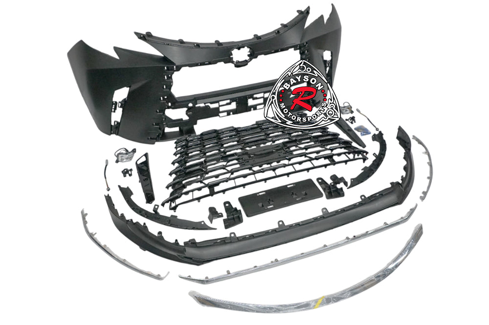 LM Style Front Bumper (Black Grille) PP For 2021-2025 Toyota Sienna