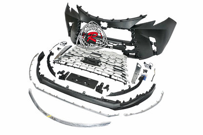 LM Style Front Bumper (Pearl White Grille) PP For 2021-2025 Toyota Sienna