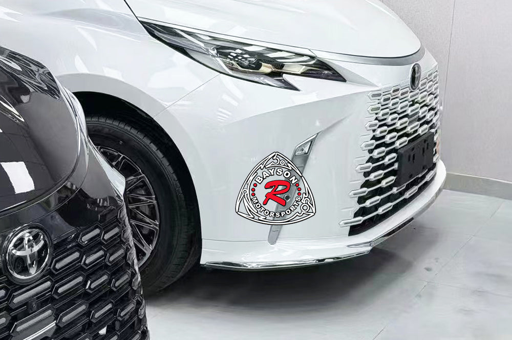 LM Style Front Bumper (Pearl White Grille) PP For 2021-2025 Toyota Sienna