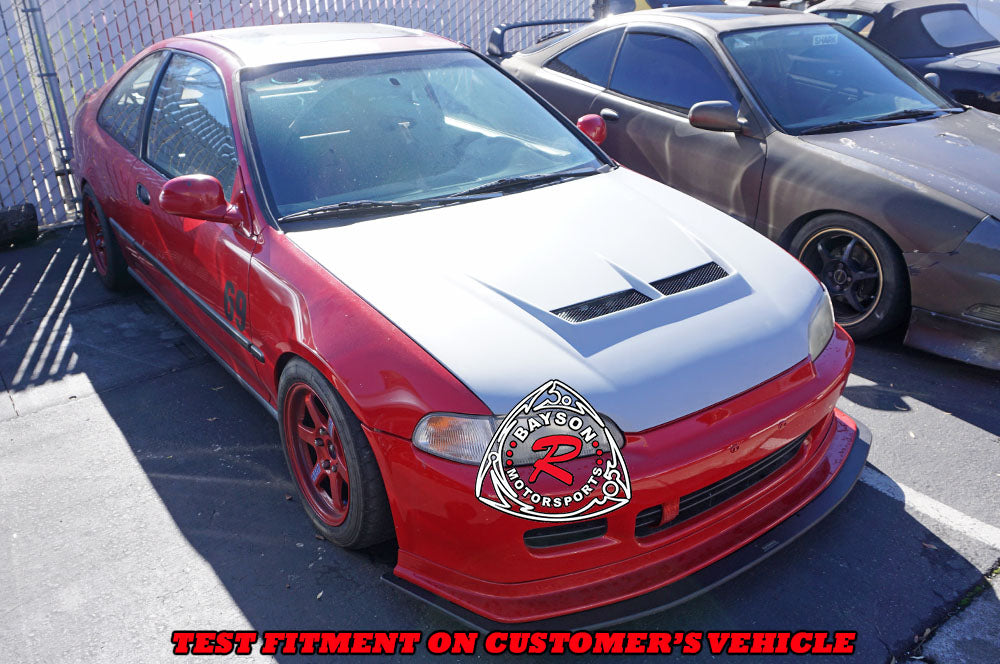 JS Style (Fiberglass) Hood For 1992-1995 Honda Civic 2Dr/3Dr