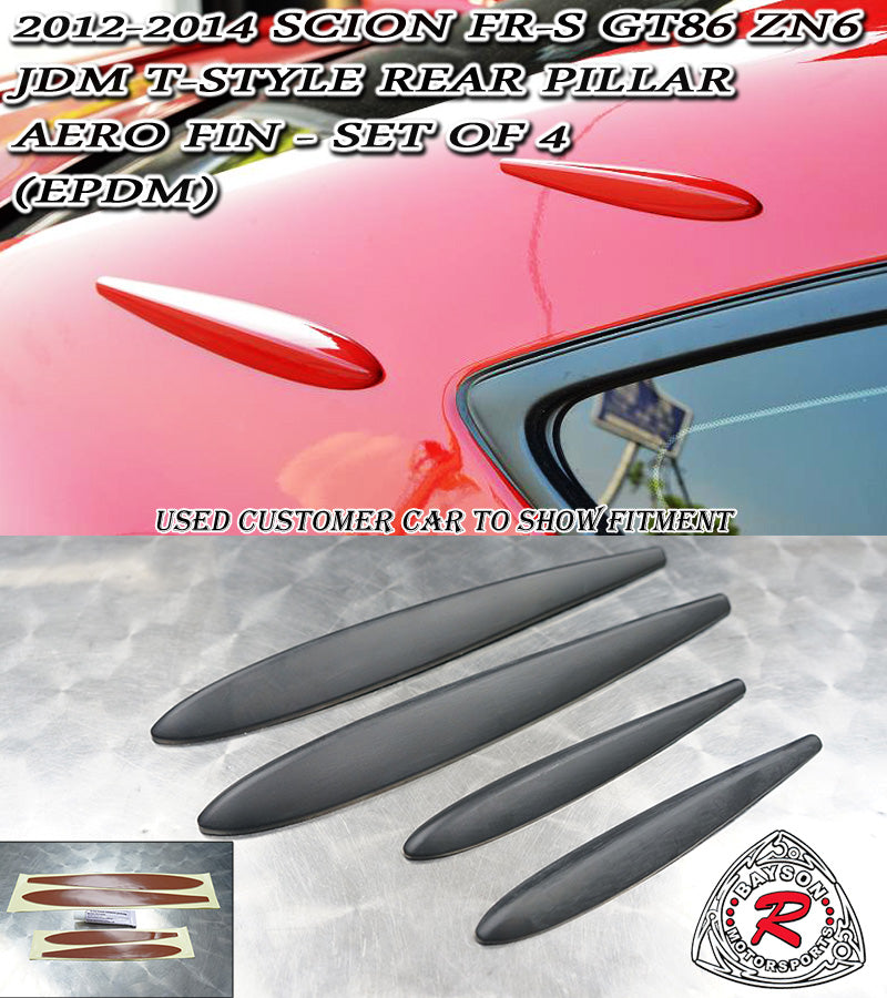 T Style Rear Pillar Aero Fin For 2012-2021 Subaru BRZ