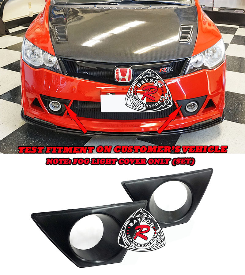 Fog Light Covers For 2006-2011 Acura CSX 4Dr Sedan (Canadian Model,  Only works with MU RR Style Front Bumper)