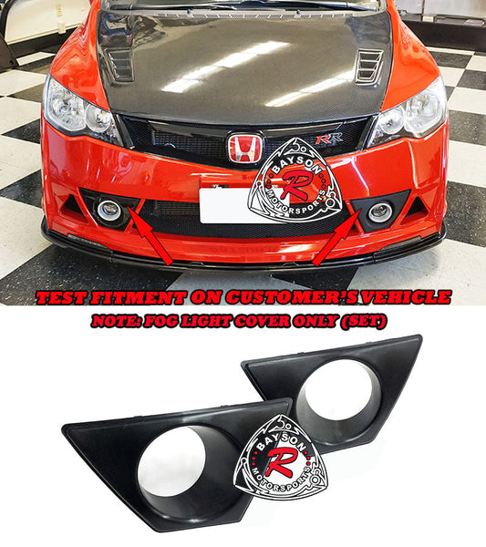 Fog Light Covers For 2006-2011 Acura CSX 4Dr Sedan (Canadian Model,  Only works with MU RR Style Front Bumper)