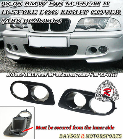 H-Style Foglight Covers For 1998-2006 BMW E46 M-Tech II