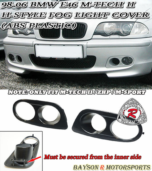 H-Style Foglight Covers For 1998-2006 BMW E46 M-Tech II