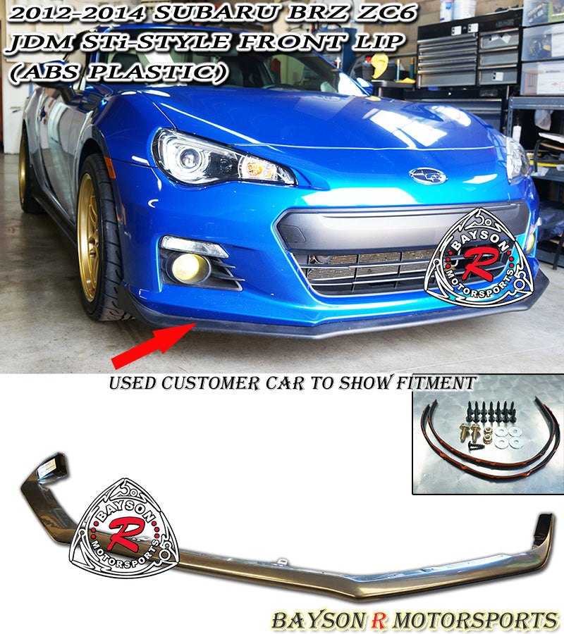 Sti Style Front Lip For 2012-2016 Subaru BRZ