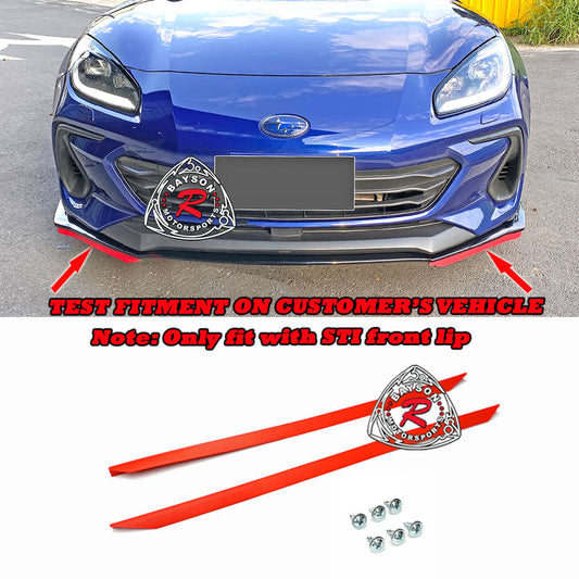 Front Lip Protector (RED) For 2022-2026 Subaru BRZ STI Front Lip ONLY