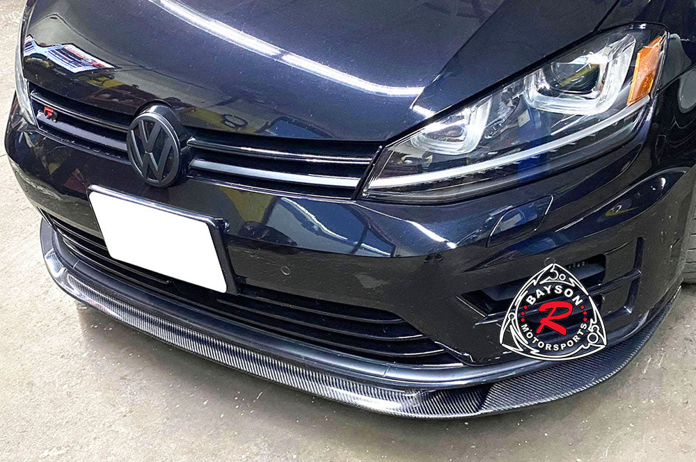 RIE Style Front Lip (Carbon Fiber) For 2015-2017 Volkswagen Golf-R MK7 (R Model Only)