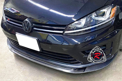 RIE Style Front Lip (Carbon Fiber) For 2015-2017 Volkswagen Golf-R MK7 (R Model Only)