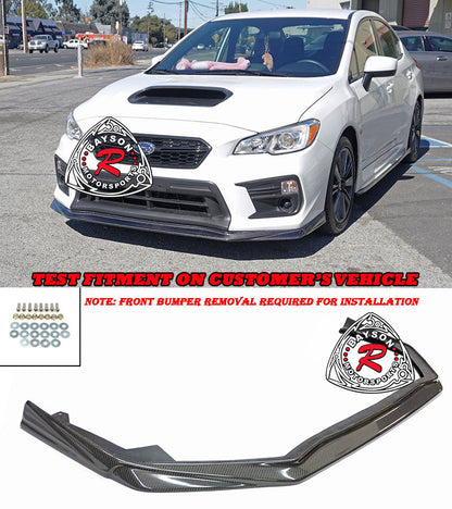 VR Style Front Lip (Carbon Fiber) For 2018-2021 Subaru WRX/WRX Sti