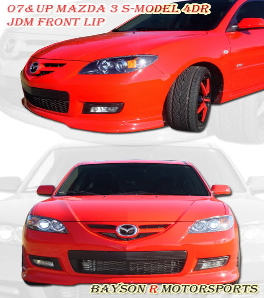JDM Style Front Lip For 2007-2009 Mazda-3 (4Dr Sedan S-Model)