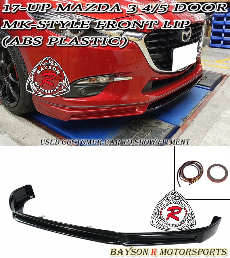 MK Style Front Lip For 2017-2018 Mazda-3