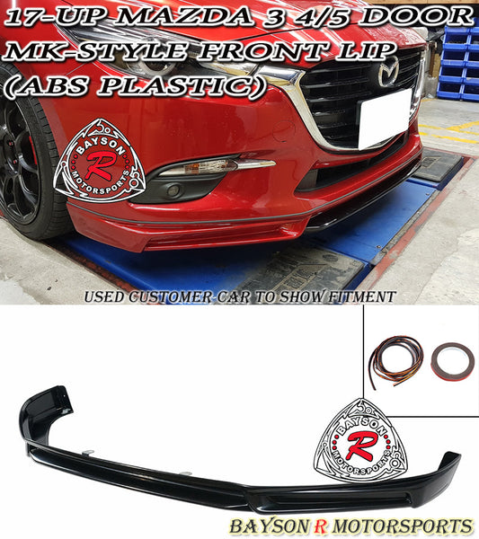 MK Style Front Lip For 2017-2018 Mazda-3