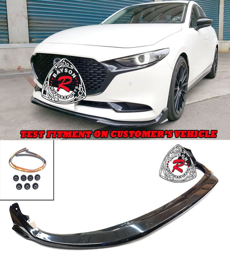 CK Style Front Lip For 2019-2024 Mazda-3 (4Dr Sedan)