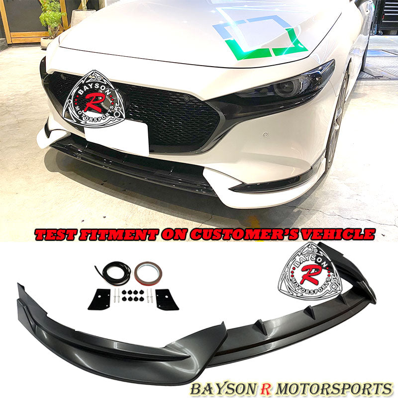 TH Style Front Lip For 2019-2024 Mazda-3 (5Dr Hatchback)