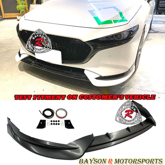 TH Style Front Lip For 2019-2024 Mazda-3 (5Dr Hatchback)