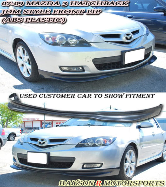 JDM Style Front Lip For 2007-2009 Mazda-3 (5Dr Hatchback)