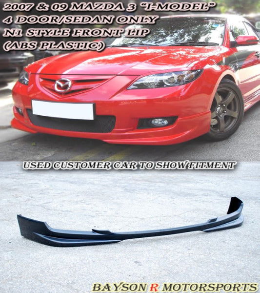 N1 Style Front Lip For 2007-2009 Mazda-3 4dr (I-Model)