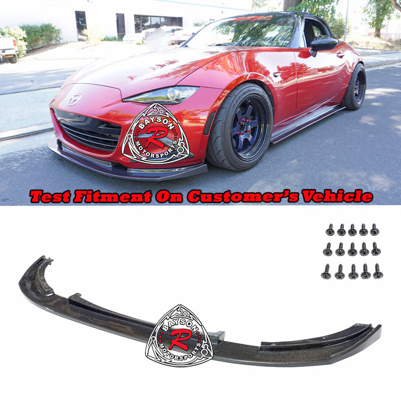 B Style Front Lip (Carbon Fiber) For 2016-2024 Mazda Miata (Non-Club Model)
