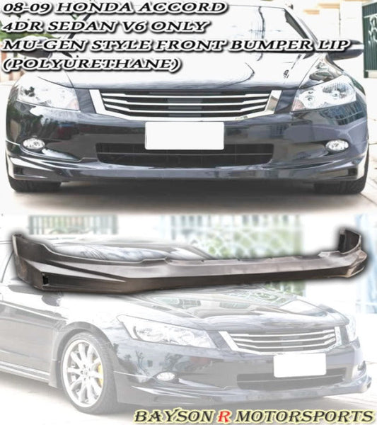 MU Style Front Lip For 2008-2010 Honda Accord (4Dr Sedan, V6 Only)