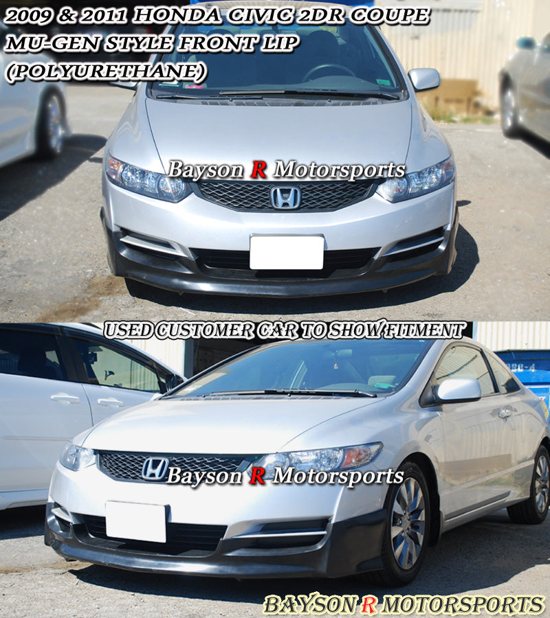 MU Style Front Lip For 2009-2011 Honda Civic (2Dr Coupe)