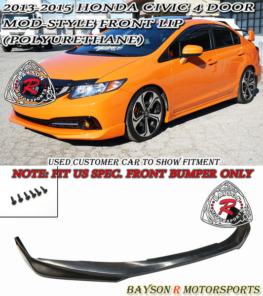 Mod Style Front Lip For 2013-2015 Honda Civic (4Dr Sedan)