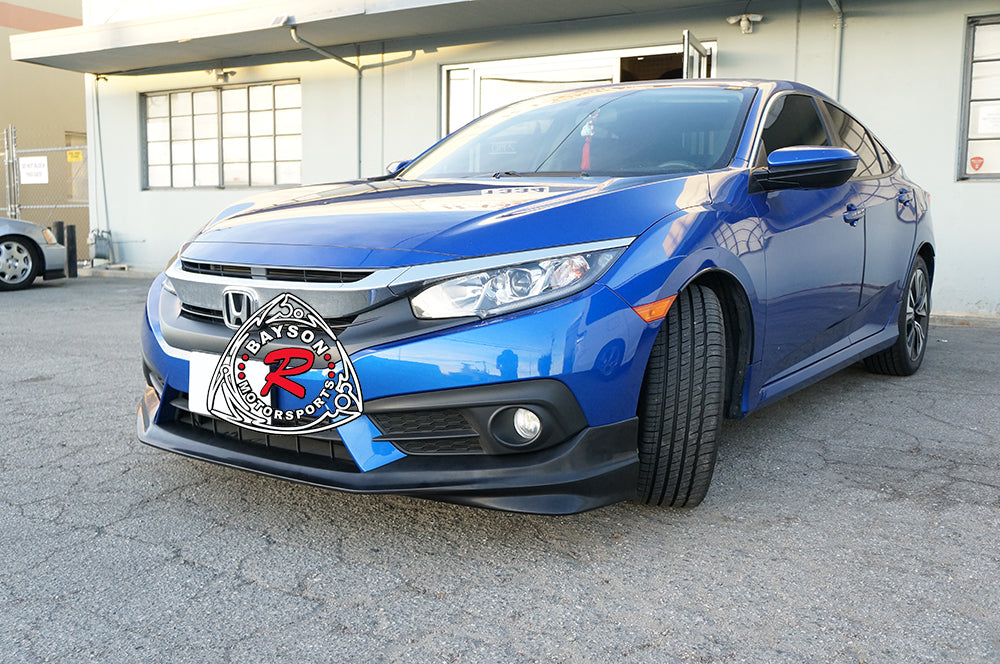 B Style Front Lip For 2016-2018 Honda Civic (2Dr Coupe/4Dr Sedan)