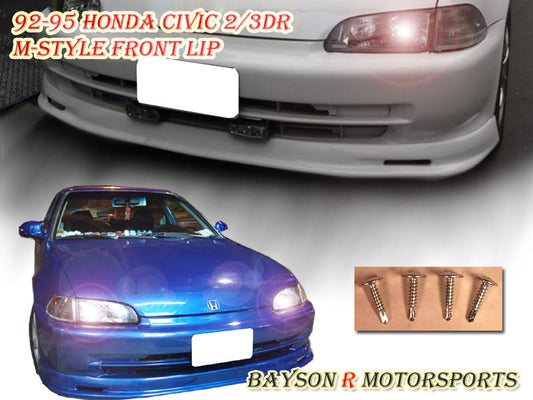 MU Style Front Lip For 1992-1995 Honda Civic (2Dr Coupoe/3Dr Hatchback)