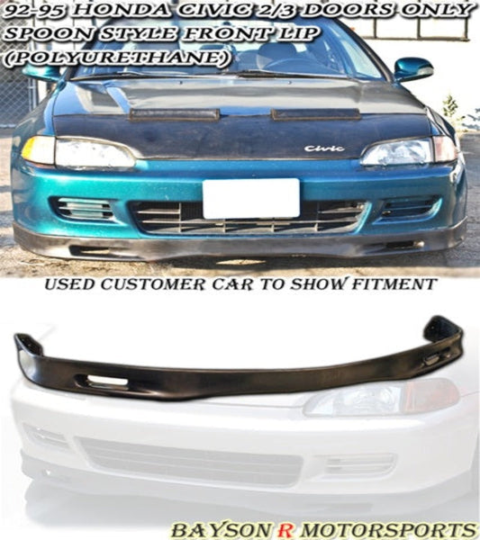 Spn Style Front Lip For 1992-1995 Honda Civic (2Dr Coupoe/3Dr Hatchback)