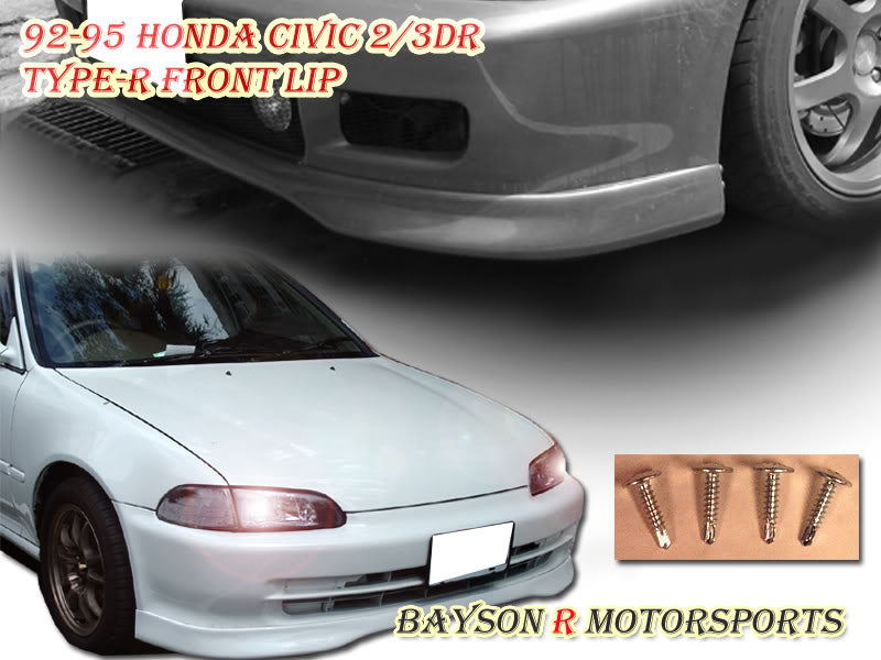 TR Style Front Lip For 1992-1995 Honda Civic (2Dr Coupoe/3Dr Hatchback)