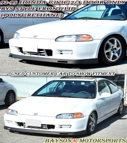 BYS Style Front Lip For 1992-1995 Honda Civic (2Dr Coupoe/3Dr Hatchback)