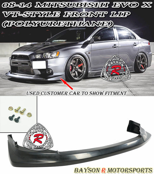 VT-Style Front Lip For 2008-2015 Mitsubishi Evolution-10