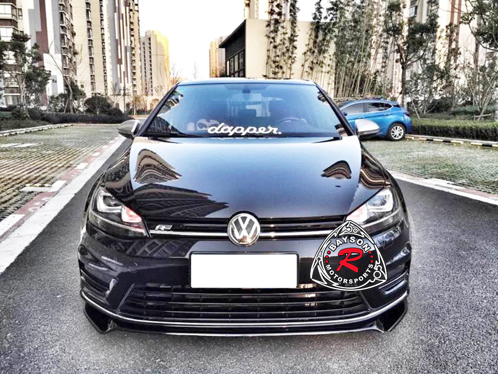 Euro-Style Front Lip For 2015-2017 Volkswagen Golf-R MK7 (R Model Only)