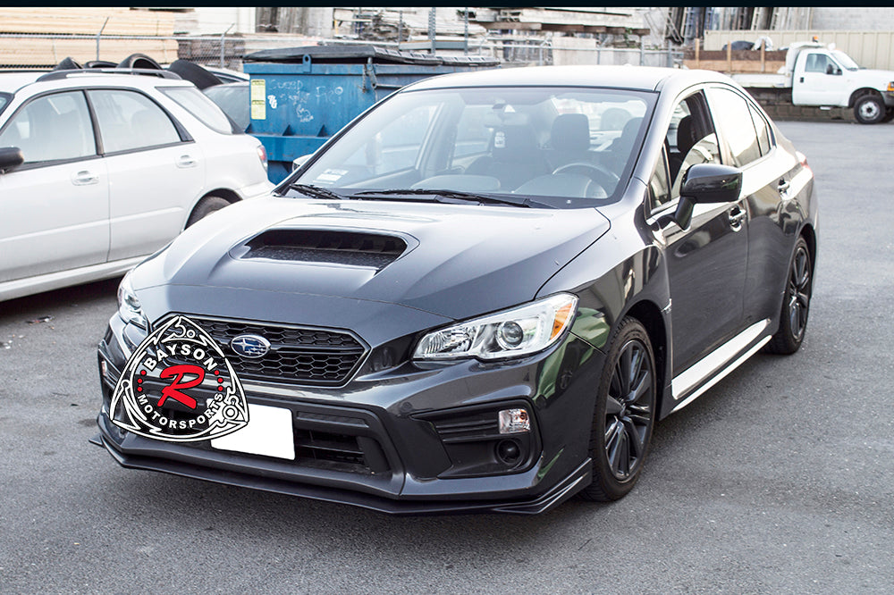V Style Front Lip with JDM Front Grille For 2018-2021 Subaru WRX/WRX Sti