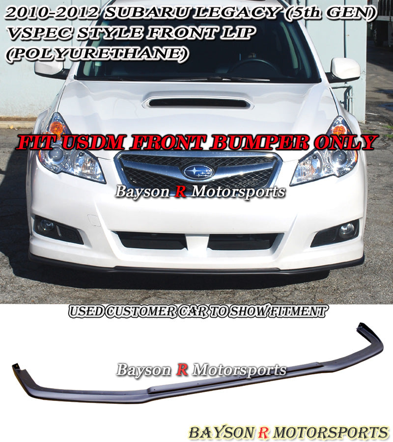 V Style Front Lip For 2010-2012 Subaru Legacy