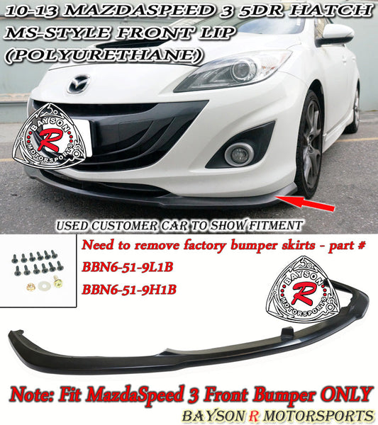 MS Style Front Lip For 2010-2013 MazdaSpeed3