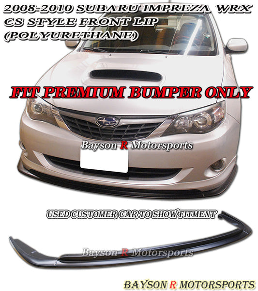 CS Style Front Lip For 2008-2010 Subaru Impreza WRX (Only for Premium Package Front Bumper)